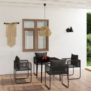Prolenta Premium - Ensemble &Agrave; Manger De Jardin 5 Pcs Noir - Neuf