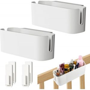 Lot De 2 Organiseurs De Lit &Agrave; Suspendre - Panier De Rangement - Sac De Rangement - Pour Lit De B&eacute;b&eacute; - Pour T&eacute;l&eacute;phone Portable, &Eacute;couteurs, Livres, Jouets - Neuf