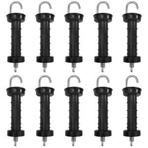 10 Pcs Poign&eacute;e De Portail Pour Cl&ocirc;ture &Eacute;lectrique,Tension De Ressort Isol&eacute;e,Accessoires De Remplacement Pour Cl&ocirc;ture - Neuf