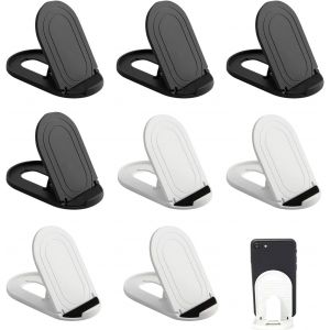 KAL-8 Pi&egrave;ces Support T&eacute;l&eacute;phone R&eacute;glable, Pose Smartphone Pliable, Support Telephone Bureau Portable Pose, Supports De T&eacute;l&eacute;phone Portable, Support Dock Pour T&eacute;l&eacute;phone, Tablette (Noir, Blanc) - Neuf