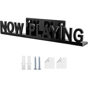 Support pour disques vinyles - &Eacute;tag&egrave;re murale en bois - Support flottant en acrylique - Pour affichage, collection - Neuf