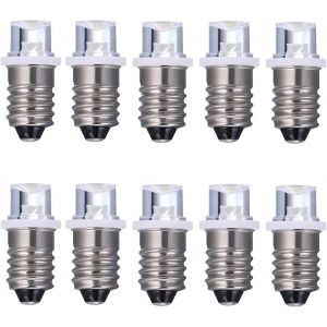 10 Ampoules Led À Vis E10 + 10 Ampoules E10 Base, 12v Ampoule Led Blanc Chaud (12v, Warm White)[Amp745306] - Neuf