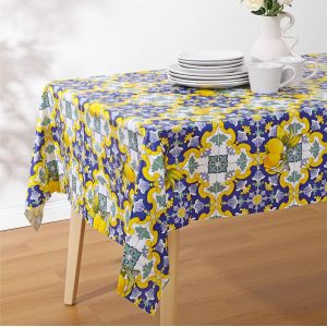 Nappe Rectangulaire Toile Cirée - Nappe de Table Plastique en PVC Impermeable 140x220 cm - Toile Ciree Grande Taille pour Exterieur Interieur Table Basse Jardin Cuisine - Neuf