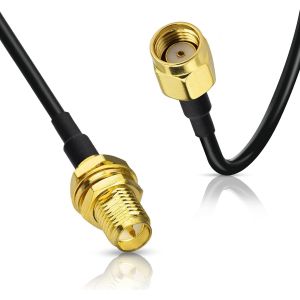 TIANYI-Cable RP-SMA Rallonge Antenne WiFi 5m Adaptateur de RP-SMA Mâle à Femelle RG174 pour Extension Telesurveillance Routeur WiFi Caméra Sécurité IP Carte Réseau sans Fil Mini PCI Express PCIE - Neuf
