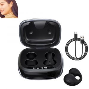 &Eacute;couteurs intra-auriculaires sans fil Bluetooth &agrave; clip pour le sport - Noir - Neuf