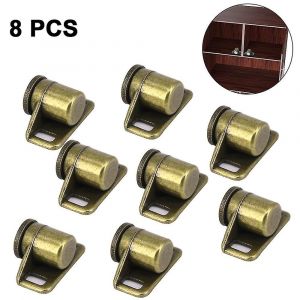 Lot de 8 loquets magnétiques pour porte d'armoire (couleur bronze vert) - Neuf