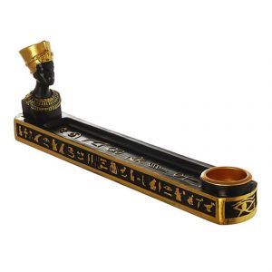 Br&ucirc;leur d'encens bateau &Eacute;gypte ancienne d&eacute;esse Figurines Porte-encens en r&eacute;sine pour aromath&eacute;rapie Home Offi - Neuf