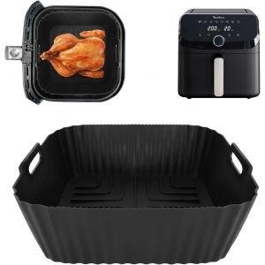 Moule Silicone Air Fryer Friteuse pour Moulinex Friteuse à air, Très grande capacité de 7.5L EZ8558F0, Réutilisable Accessoires Plat Panier Silicone pour Moulinex 7,5L Ninja Max Pro 6,2L AF180EU - Neuf