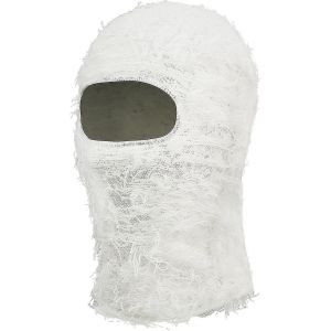 Cagoule Homme Effet Vieilli, Masque De Ski Int&eacute;gral, Bonnet, Masque D'hiver Chaud Et Coupe-Vent En Maille, Blanc - Neuf