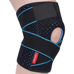 Bandage De Genou Pour Femmes Et Hommes, Support De Genou Ajustable, Stabilisateurs Lat&eacute;raux Et Coussinet En Gel Pour La Rotule, Bandage Orthop&eacute;dique, Genou, Arthrose Du M&eacute;nisque, 1 Pi&egrave;ce, Unisexe. - Neuf