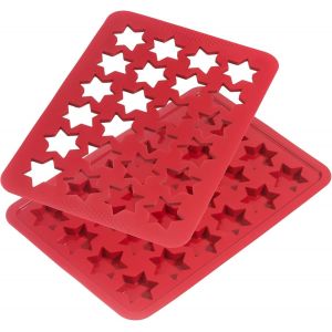 AYUHR-Kaiser Zimtstern Silicone -Tapis de cuisson, Pour 24 Étoiles Cannelle, Lavable au Lave-Vaisselle - Neuf