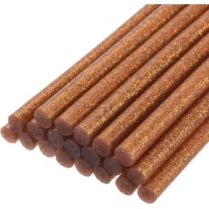Bâtons de Colle pour Pistolet à Colle Chaude,100mm de Long x 11mm de Diamètre,Parfait pour les Projets d'Artisanat Diy et le Scellement,Paillettes Bronze Or,20 Pièces - Neuf