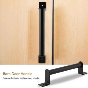 Poignée de porte de traction robuste en acier au carbone pour quincaillerie de grange coulissante noir-DBA - Neuf