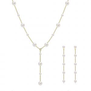 Collier De Perles Simulées Pour Femme - Design Élégant, Longueur 45,7 Cm, Couleur Blanche, Parfait Pour Les Occasions Formelles - Neuf