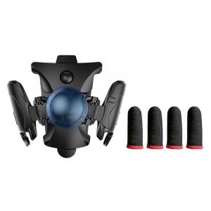 Bouton De D&eacute;clenchement Joystick Gamepad + 4 Doigts Manches Poign&eacute;e Contr&ocirc;leur De Jeu T&eacute;l&eacute;phone Portable Clip Arri&egrave;re Manette De Jeu Pour Android - Neuf