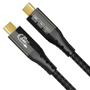 JGD-C&acirc;ble USB C 3.2 Gen 2x2 0,5 m, Cordon USB C 20Gbps, sortie vid&eacute;o 8K/4K USBC moniteur, recharge rapide 240W Cable Type C vers Type C pour Thunderbolt 4, MacBook Pro, iPad, Dell XPS, SSD, hub - Neuf