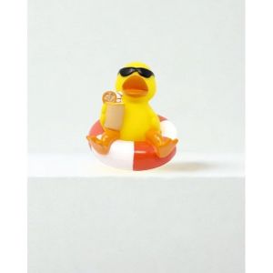 Ulteronixshop-Summertime Canard De Bain Avec Bou&eacute;e De Natation Et Lunettes De Soleil, Jaune, Canard De Bain Pour D&eacute;coration D'&eacute;t&eacute;, Env. 7 Cm - Neuf