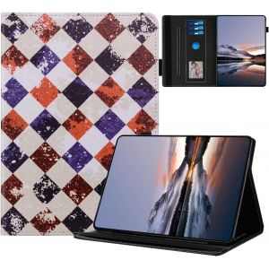 Coque Compatible Avec Samsung Galaxy Tab S6 Lite 10.4"" Étuis Housse 2024/2022/2020 P610 P620 Tablette Cover Pu Cuir Flip Peint Motif Support Protection Coque,Diamant Bicolore - Neuf