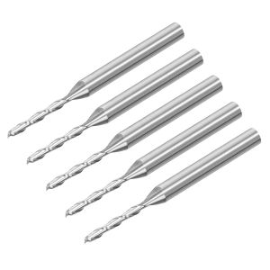 KAL-3.175Mm 1/8" Tige 1.5Mm X 12Mm Spirale Routeur Bits X 5Pcs Solide Carbure Cnc Fin Fraise Pour Découpe Acrylique Plastique Résine Bois [2 Cannelures] - Neuf