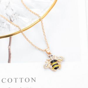 Collier A La Mode Pour Femmes, Pendentif Abeille En Alliage De Strass, Chaine De Clavicule - Neuf