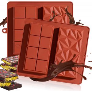 KAL-2 Pièces Moule Silicone, Moule Tablette, Chocolatmoule Tablette Chocolat Duba, Mini Moule Tablette Chocolat, Pour Pieces En Chocolat Maison, Pralines, Décoration De Gateau - Neuf