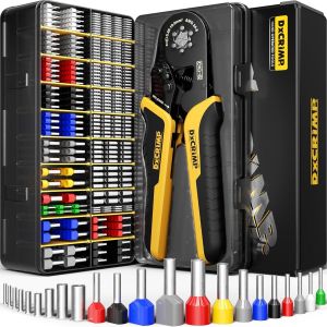 GKWL-Jeu De Pince À Sertir Cosse Electrique,Hexagonale Pinces À Sertir-Avec 22 Sortes Embouts De Câble Jumelés Isolés Et Non Isolés,Pince À Sertir Cosses 0,25-10Mm²,Pince A Sertir Multicouche - Neuf