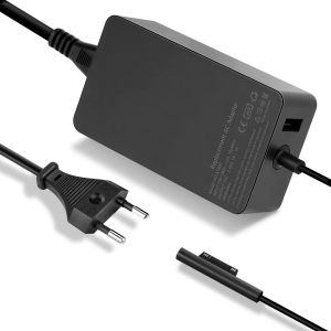 Chargeur Surface Pro, 44W 15V 2.58A(Fonctionne avec 39W/36W/24W) Adaptateur pour Surface Pro 3/4/5/6, Tablette Windows, Surface Book 1/2, Surface Laptop 1/2, Surface Go, avec Port de USB 5V 1A - Neuf