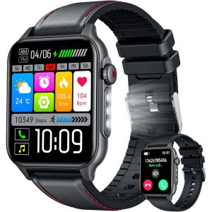 Loc-Montre Connectée Homme Sport Smartwatch: Repondre Appel 1.96" Étanche Écran Tactile Bracelet Connectee Avec Led Lampe Moniteur De Sommeil Fréquence Cardiaque Podomètre Fitness Tracker Pour Android Ios - Neuf