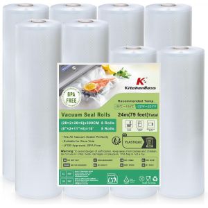 Nouvelhorizonstore-Sacs Sous Vide Alimentaire&iquest;Rouleau Sous Vide Alimentaire Sans Bpa, 20x2/28x6/300 Cm, 8 Rouleaux Sachet Sous Vide Alimentaire, Id&eacute;al Pour Machine Sous Vide, Cong&eacute;lation Et Cuisson S - Neuf