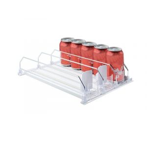 Distributeur Automatique De Canettes De Soda Avec Poussoir Coulissant - Blanc, R&eacute;glable, Facile &Agrave; Nettoyer, Base Antid&eacute;rapante - Neuf