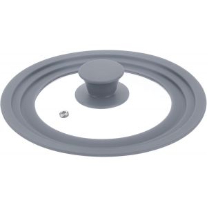Kalanka-1 Couvercle Universel Pour Casseroles De 16,5, 17,8 Cm, 20,3 Cm De Diamètre, Couvercle De Poêle De Rechange Avec Bord En Silicone Résistant À La Chaleur, Couvercle De Poêle Pour Grille - Neuf