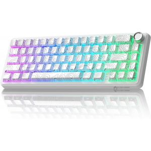 X65Pro He Clavier Gamer Sans Fil Rapid Trigger, Pr&eacute;cision Rt 0,01Mm, 8000Hz, Clavier Rgb 60%, Interrupteur Magn&eacute;tique, Actionnement R&eacute;glable, Snap Tap, &Eacute;clairage Rgb, Pour Pc/Mac, Blanc - Neuf