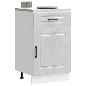 Armoire De Cuisine Kalmar Gris Béton Bois D'ingénierie - Neuf