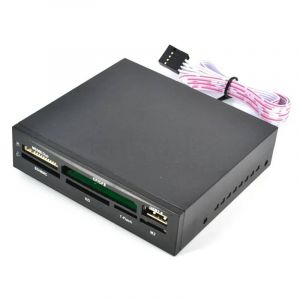 Pour boîtier PC lecteur de carte intégré USB HUB CF MS DUO SD MMC XD M2 TFlash adaptateur de graveur de carte mémoire pour disque dur HDD 3.5 pouces--Black - Neuf