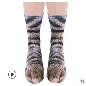 Dr&ocirc;le De Cadeaux De Fou Nouveaut&eacute; 3d Patte D'animal Chaussettes Gag Cadeaux De No&euml;l Stuffers Pour Femmes Hommes Cadeaux - Neuf