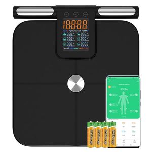 Balance P&egrave;se Personne, P&egrave;se Personne Balance Connect&eacute;e Wifi Et Bluetooth, Bala-Nce Impedancemetre Avec 8 &Eacute;lectrodes, 32 Donn&eacute;es Corporelle Mesure Bia &Agrave; Double Fr&eacute;quence Pour Mesurer La Graisse (Black) - Neuf