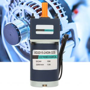 Moteur a engrenages reducteurs a aimant permanent DC 24 V 15 W XD2D15-24GN-32S, vitesse reglable (65 tr/min) - Neuf