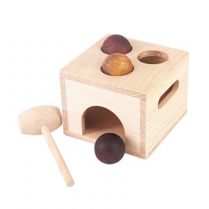 Jouet En Bois Pour Enfants, Planche Éducative Géométrique, Jouet De Développement Intellectuel, Détection D'objets, Exercice Des Mains Pour Enfants-Boîte À Frappe Classique - Neuf