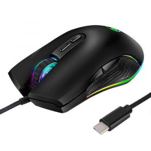 Souris USB C Souris filaire ergonomique de type C Souris de jeu RVB - WELLNGS - Neuf