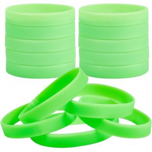 30 Pi&egrave;ces Bracelets En Silicone De Couleur Unie Vert Pelouse Bracelets En Caoutchouc Basket-Ball Imperm&eacute;able L&eacute;ger &Eacute;lastique Bracelet De Sport Pour Football Gym Sport F&ecirc;te[Bra9201713] - Neuf