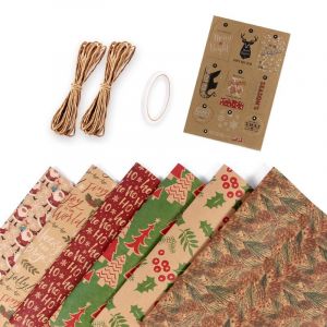 Cadeaux De No&euml;l Papier Cadeau Du P&egrave;re No&euml;l Arbre De No&euml;l Aux Enfants Des Jouets Emballage-Cadeau De Sac De Couverture Du Livre Papier - Neuf