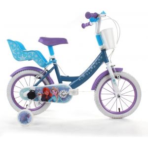 Subzonal-Volare Biciletta Bambini Da 14 Pollici Con Portababole, Cestino, Stabilizzatori Laterali Di Frozen V&eacute;lo Mixte Enfant, Bleu Ciel, Petite Taille - Neuf