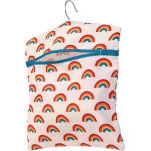 MEVRONISSHOP-Sac pour Pinces &agrave; Linge Motif &Eacute;toile, Rangement 50 Pinces avec Crochet de Suspension, Sac &agrave; &Eacute;pingles Portable 33x30cm, Organisateur pour &Eacute;tendoir et Corde &agrave; Linge, L&eacute;ger et R&eacute;sistant - Neuf