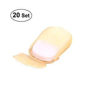 Lot de 20 savons jetables portables en flocons ¿ Feuilles de lavage des mains faciles à transporter dans une boîte de rangement compacte - Neuf
