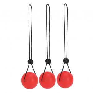 Lot De 3 Balles D'exercice En Silicone Pour La Force Des Doigts Et Des Mains, Rouge, Durete 25 - Neuf