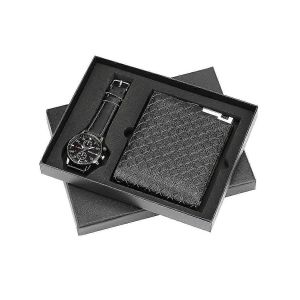 Montre De Luxe Pour Hommes Affaires Montres-Bracelets À Quartz Hommes Portefeuille Coffret Cadeau Pour Petit Ami - Neuf