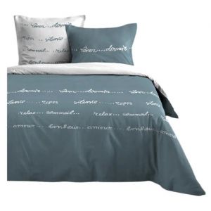 Housse De Couette + Taies 240x220cm Reverie Zen - Neuf