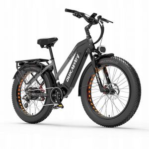 Dukawey Dm530 Plus 1000w 26" Fat Bike V&eacute;lo &Eacute;lectrique Tout-Terrain 52v 20ah Batterie Samsung 25km/H Suv E-Bike 60-150km 89nm - Gris - Neuf