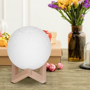 Hjlian Humidificateur D'air En Forme De Lune 800 Ml, Diffuseur De Brume, Veilleuse Led, Decoration De Bureau - Neuf