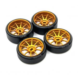 4pcs Hard Drift Tire Pneu Roue Jante pour Wltoys Mini-Z 1/28 RC voiture,4 - Neuf